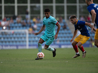 Oiscar Urena of FC Futbol Club Barcelona Atletic is in action during the Primera RFEF 2024-2025 match between FC Andorra and FC Barcelona At...