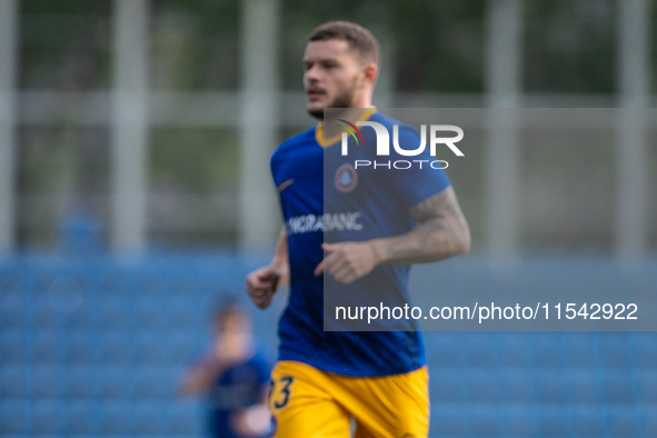 Players are in action during the Primera RFEF 2024-2025 match between FC Andorra and FC Barcelona Atletic at Estadi Nacional d'Andorra in An...