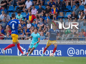 Clemente of FC Andorra is in action during the Primera RFEF 2024-2025 match between FC Andorra and FC Barcelona Atletic at Estadi Nacional d...