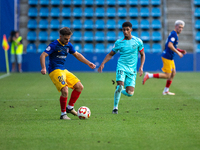 Marti Vila of FC Andorra plays during the Primera RFEF 2024-2025 match between FC Andorra and FC Barcelona Atletic at Estadi Nacional d'Ando...