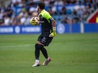 Nico Ratti of FC Andorra is in action during the Primera RFEF 2024-2025 match between FC Andorra and FC Barcelona Atletic at Estadi Nacional...