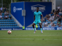 Landry Farre of FC Futbol Club Barcelona Atletic is in action during the Primera RFEF 2024-2025 match between FC Andorra and FC Barcelona At...