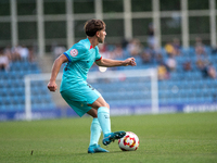 Gerard Martin of FC Futbol Club Barcelona Atletic is in action during the Primera RFEF 2024-2025 match between FC Andorra and FC Barcelona A...