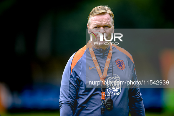 Netherlands trainer coach Ronald Koeman during the match training and press conference for the Netherlands Nations League season 2024-2025 a...