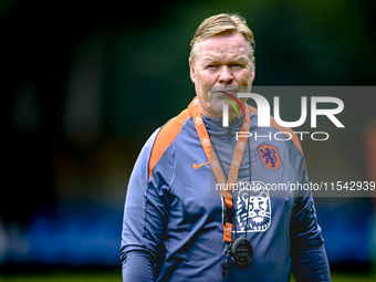 Netherlands trainer coach Ronald Koeman during the match training and press conference for the Netherlands Nations League season 2024-2025 a...