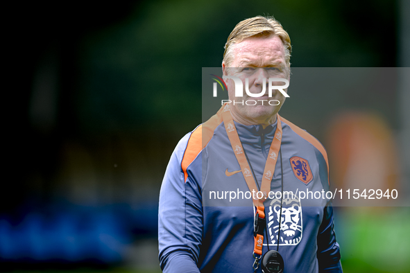 Netherlands trainer coach Ronald Koeman during the match training and press conference for the Netherlands Nations League season 2024-2025 a...