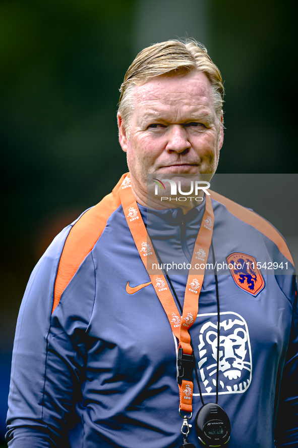 Netherlands trainer coach Ronald Koeman during the match training and press conference for the Netherlands Nations League season 2024-2025 a...