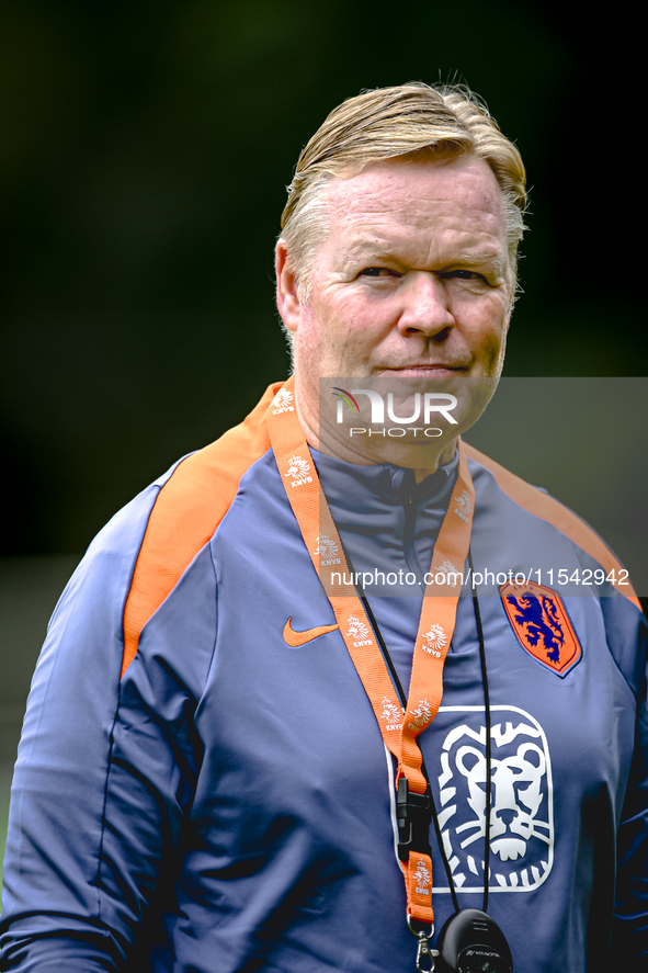 Netherlands trainer coach Ronald Koeman during the match training and press conference for the Netherlands Nations League season 2024-2025 a...