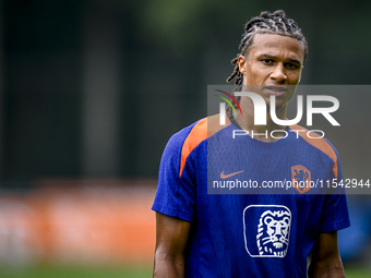 Netherlands player Nathan Ake participates in the training and press conference for the Netherlands Nations League season 2024-2025 at the K...