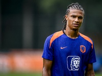 Netherlands player Nathan Ake participates in the training and press conference for the Netherlands Nations League season 2024-2025 at the K...