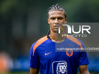 Netherlands player Nathan Ake participates in the training and press conference for the Netherlands Nations League season 2024-2025 at the K...