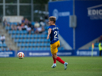 Josep Cerda of FC Andorra is in action during the Primera RFEF 2024-2025 match between FC Andorra and FC Barcelona Atletic at Estadi Naciona...