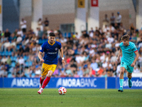 Almpanis is in action during the Primera RFEF 2024-2025 match between FC Andorra and FC Barcelona Atletic at Estadi Nacional d'Andorra in An...