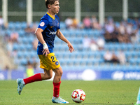 Josep Cerda of FC Andorra is in action during the Primera RFEF 2024-2025 match between FC Andorra and FC Barcelona Atletic at Estadi Naciona...