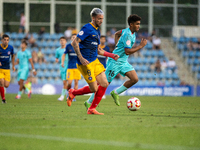 Manu Nieto of FC Andorra is in action during the Primera RFEF 2024-2025 match between FC Andorra and FC Barcelona Atletic at Estadi Nacional...