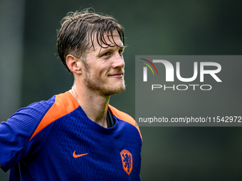 Netherlands player Wout Weghorst participates in the training and press conference for the Netherlands Nations League season 2024-2025 at th...