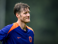 Netherlands player Wout Weghorst participates in the training and press conference for the Netherlands Nations League season 2024-2025 at th...