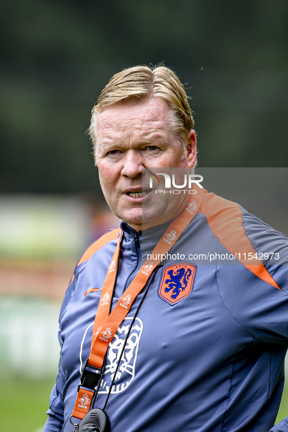 Netherlands trainer coach Ronald Koeman during the match training and press conference for the Netherlands Nations League season 2024-2025 a...