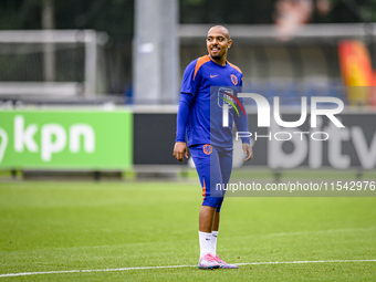 Netherlands player Donyell Malen participates in the training and press conference for the Netherlands Nations League season 2024-2025 at th...