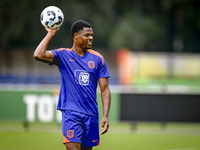 Netherlands player Denzel Dumfries participates in the training and press conference for the Netherlands Nations League season 2024-2025 at...