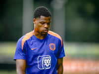 Netherlands player Denzel Dumfries participates in the training and press conference for the Netherlands Nations League season 2024-2025 at...