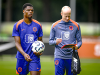 Netherlands player Denzel Dumfries participates in the training and press conference for the Netherlands Nations League season 2024-2025 at...