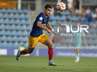 Clemente of FC Andorra is in action during the Primera RFEF 2024-2025 match between FC Andorra and FC Barcelona Atletic at Estadi Nacional d...