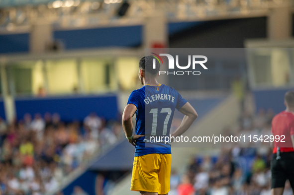 Clemente of FC Andorra is in action during the Primera RFEF 2024-2025 match between FC Andorra and FC Barcelona Atletic at Estadi Nacional d...