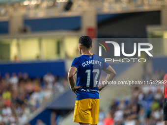 Clemente of FC Andorra is in action during the Primera RFEF 2024-2025 match between FC Andorra and FC Barcelona Atletic at Estadi Nacional d...