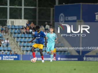 Ndiaye of FC Andorra is in action during the Primera RFEF 2024-2025 match between FC Andorra and FC Barcelona Atletic at Estadi Nacional d'A...