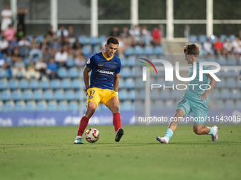 Clemente of FC Andorra is in action during the Primera RFEF 2024-2025 match between FC Andorra and FC Barcelona Atletic at Estadi Nacional d...