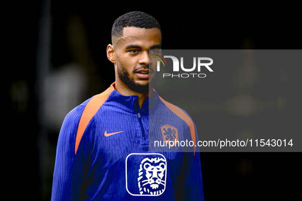 Netherlands player Cody Gakpo during the training and press conference for the Netherlands Nations League season 2024-2025 at the KNVB Campu...