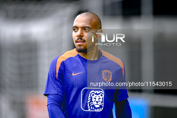 Netherlands player Donyell Malen participates in the training and press conference for the Netherlands Nations League season 2024-2025 at th...