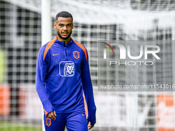 Netherlands player Cody Gakpo during the training and press conference for the Netherlands Nations League season 2024-2025 at the KNVB Campu...