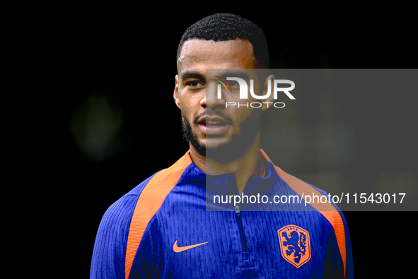 Netherlands player Cody Gakpo during the training and press conference for the Netherlands Nations League season 2024-2025 at the KNVB Campu...