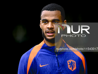 Netherlands player Cody Gakpo during the training and press conference for the Netherlands Nations League season 2024-2025 at the KNVB Campu...