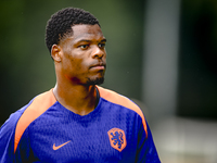 Netherlands player Denzel Dumfries participates in the training and press conference for the Netherlands Nations League season 2024-2025 at...