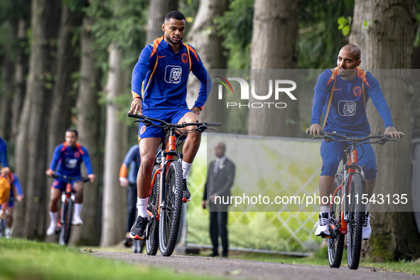 Netherlands player Cody Gakpo and Netherlands player Donyell Malen during the training and press conference for the Netherlands Nations Leag...