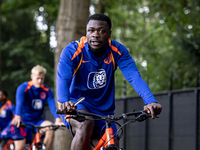 Netherlands player Brian Brobbey participates in the training and press conference for the Netherlands Nations League season 2024-2025 at th...