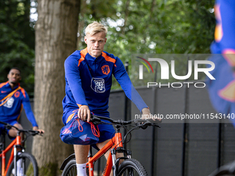 Netherlands player Jan Paul van Hecke participates in the training and press conference for the Netherlands Nations League season 2024-2025...