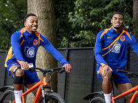 Netherlands player Quinten Timber and Netherlands player Ryan Gravenberch during the training and press conference for the Netherlands Natio...