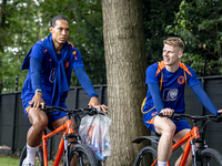 Netherlands player Virgil van Dijk and Netherlands player Jerdy Schouten during the training and press conference for the Netherlands Nation...