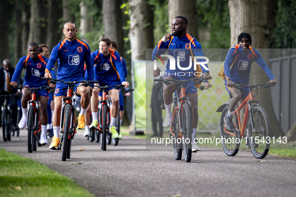 Netherlands player Xavi Simons trains during the match training and press conference for the Netherlands Nations League season 2024-2025 at...