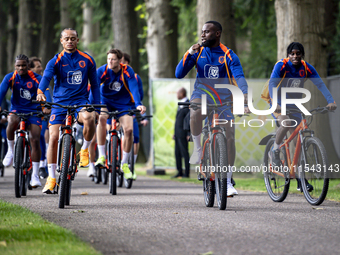 Netherlands player Xavi Simons trains during the match training and press conference for the Netherlands Nations League season 2024-2025 at...