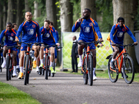 Netherlands player Xavi Simons trains during the match training and press conference for the Netherlands Nations League season 2024-2025 at...