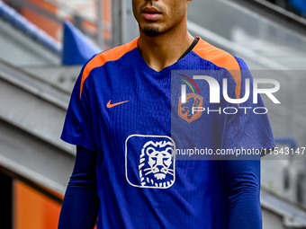 Netherlands player Virgil van Dijk participates in the training and press conference for the Netherlands Nations League season 2024-2025 at...