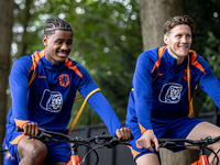 Netherlands players Jorrel Hato and Wout Weghorst during the training and press conference for the Netherlands Nations League season 2024-20...