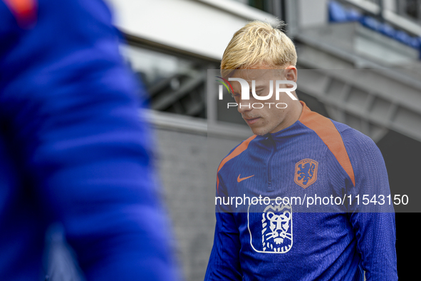 Netherlands player Jan Paul van Hecke participates in the training and press conference for the Netherlands Nations League season 2024-2025...