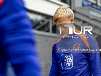 Netherlands player Jan Paul van Hecke participates in the training and press conference for the Netherlands Nations League season 2024-2025...