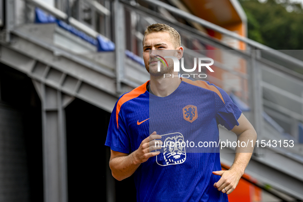 Netherlands player Matthijs de Ligt during the training and press conference for the Netherlands Nations League season 2024-2025 at the KNVB...